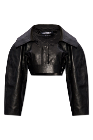 ジャケット・アウター JACQUEMUS 24SS CROP LEATHER JACKET Jacquemus Obra cropped leather jacket Jacquemus